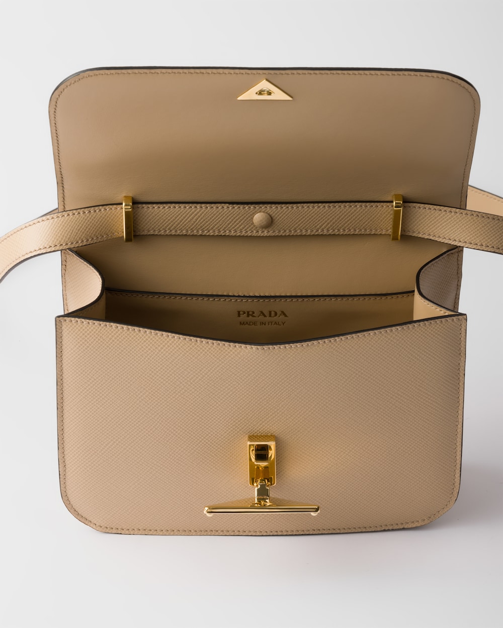 Saffiano Leather Flap Shoulder Bag - Image 3